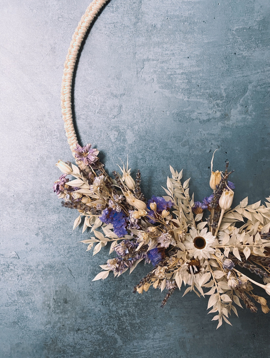 Lilac Macrame Wreath - Flùr